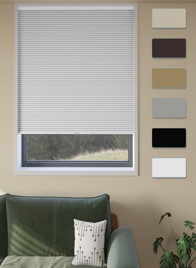 MYshade Cordless Cellular Window Shades No Tools No Drill Blackout Blinds for Indoor Windows Size 34" Wide X 72" Height White Room Darkening Window Blinds for Bedroom, Bathroom, Kitchen, Living Room - Image 1